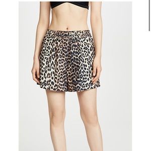 Ganni Leopard Shorts
